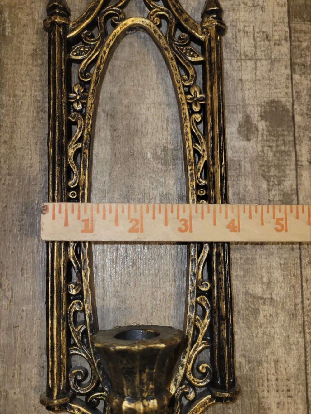 Homco Vintage Ornate Wall Candle Stick Sconces - Pair - Picture 9 of 9